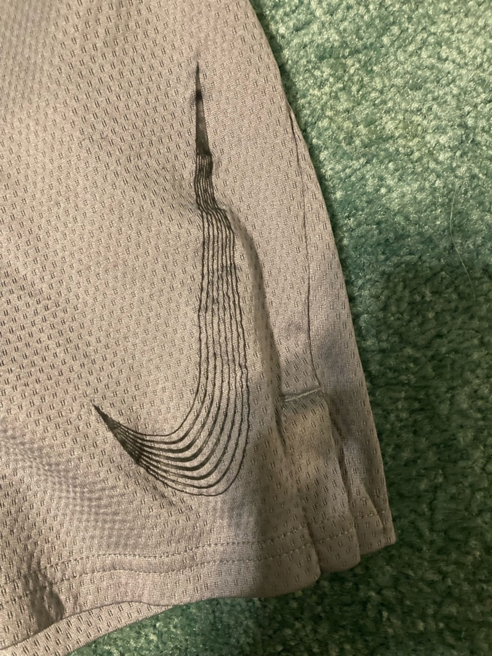 Nike Kids Mesh Shorts - Grey with black swoosh design - Picture 2 of 4